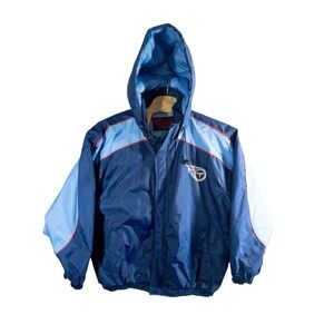 NFL Jeff Hamilton Pro Sport Tennesse Titans Hooded Puffer Jacket Mens 5XL
